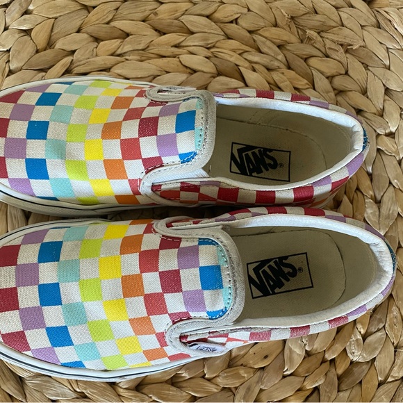 Rainbowcheck Vans- worn less than 5x - Picture 2 of 4
